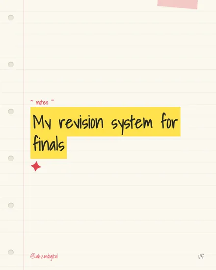 Notebook Instagram carousel style example